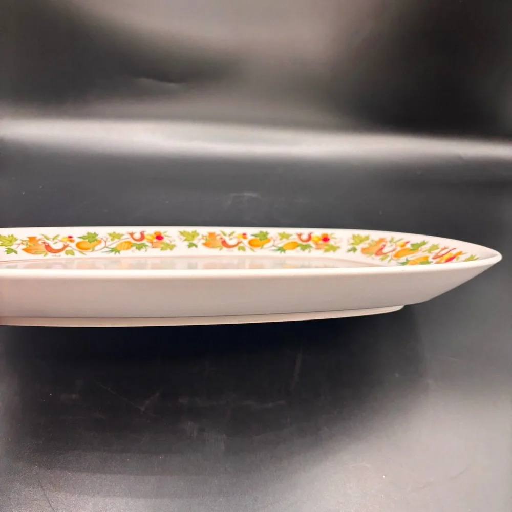 Noritake Homecoming Large Platter‎ Serving 9002 Bird Pineapple Fruit 11”x15 1/2”
